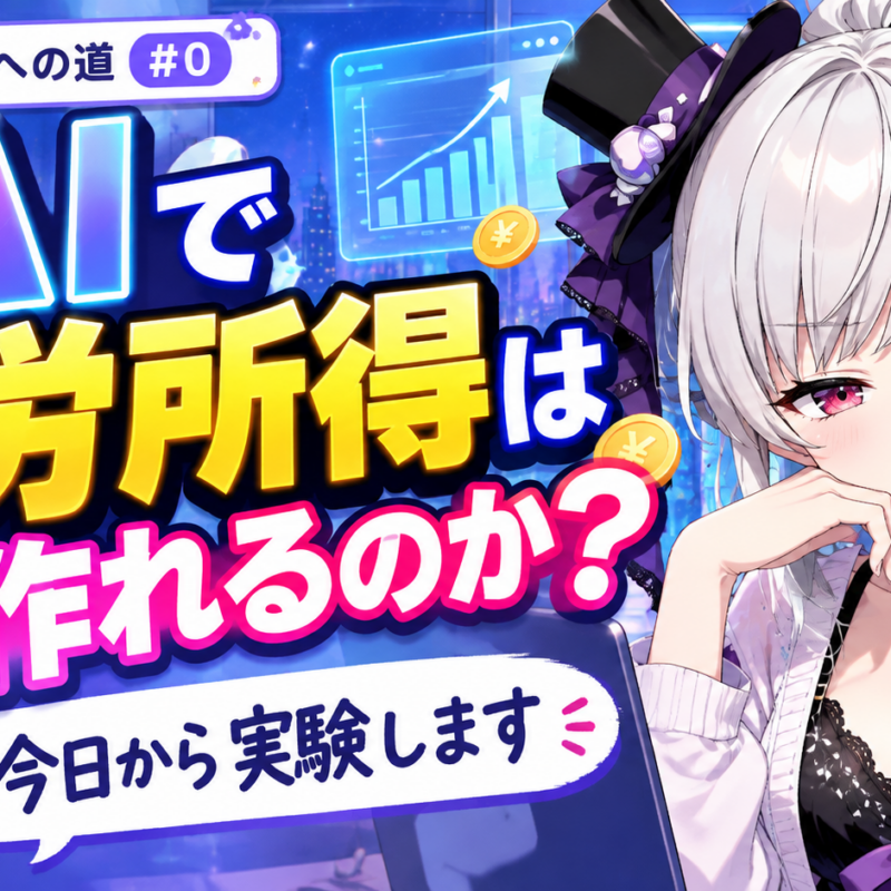 AIで不労所得は作れるのか？ 今日から実験します【AI不労所得への道 #0】